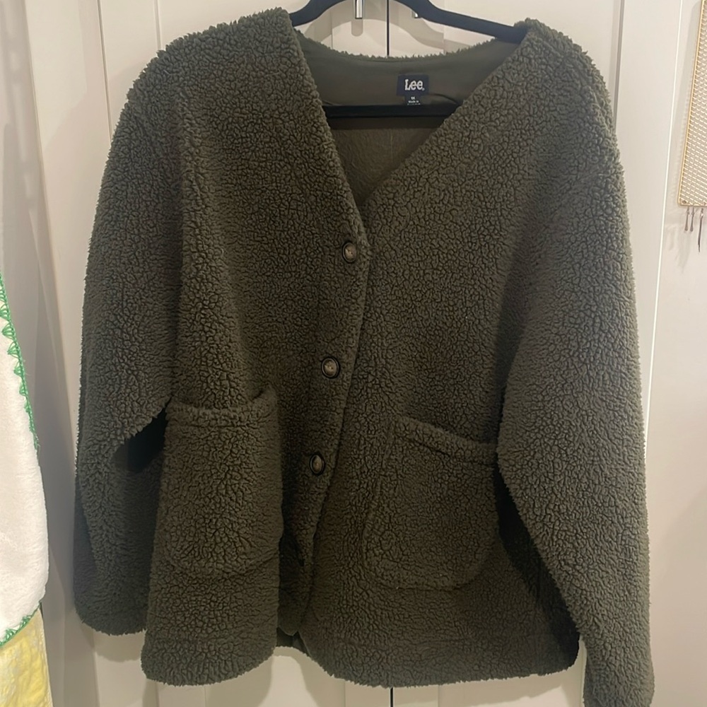 Green Sherpa Lee Jacket/Pullover